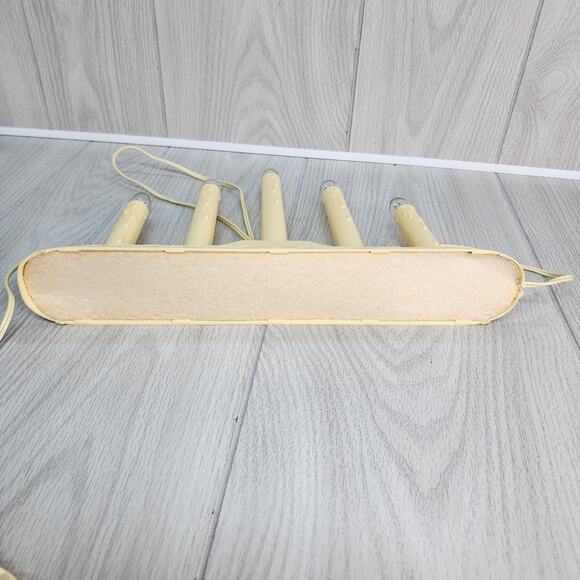 Vintage Christmas Window Candles 5 Light 10" Candolier Electric Drip Wax TESTED - Picture 11 of 12